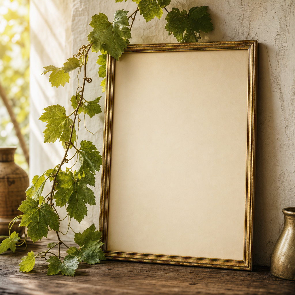 It Is Well With My Soul Wall Art Print — A vine-bordered hymn print for the home