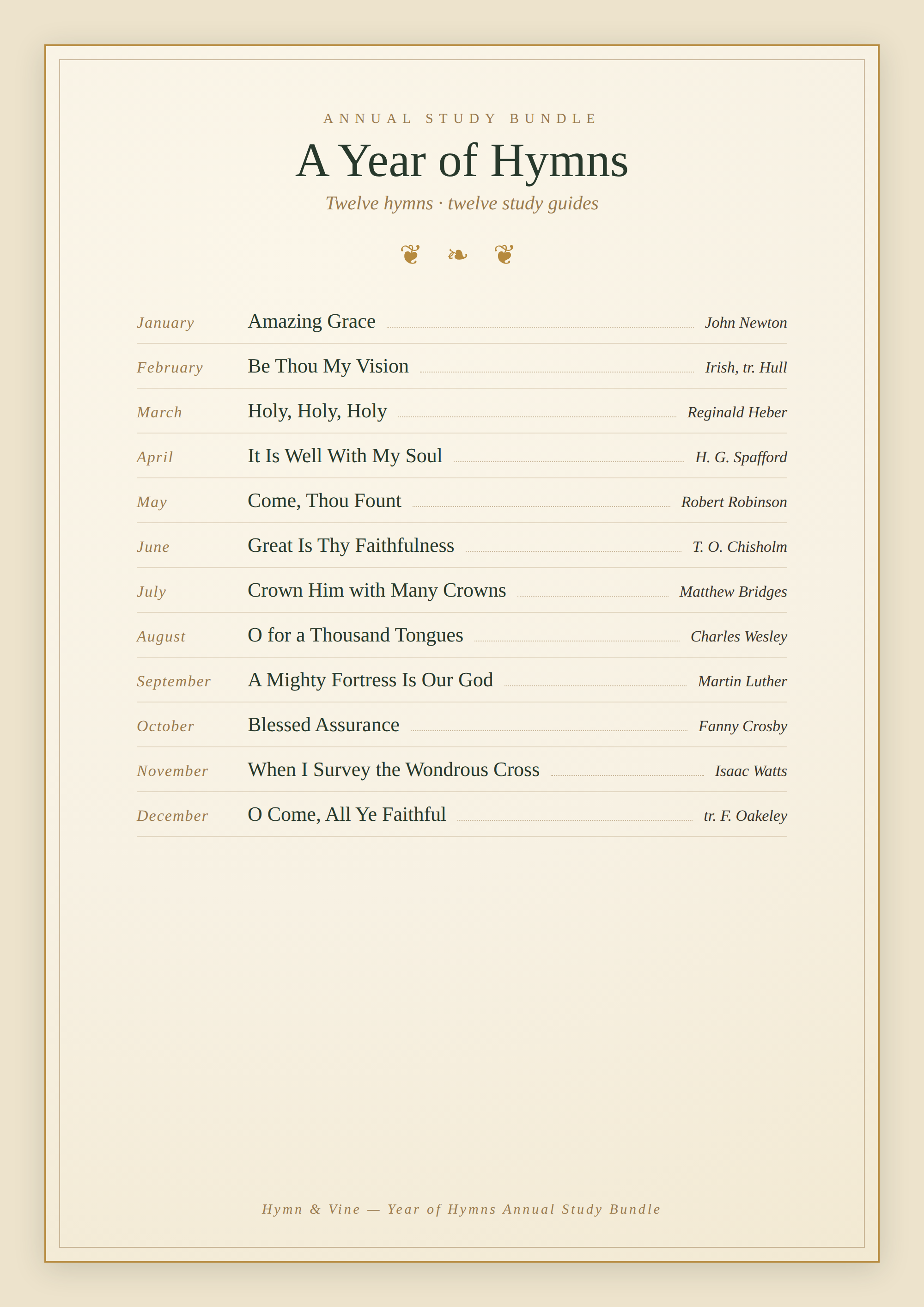 Year of Hymns Annual Study Bundle preview 2